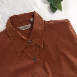 Eddie Bauer Burnt Orange Long Sleeve Blouse